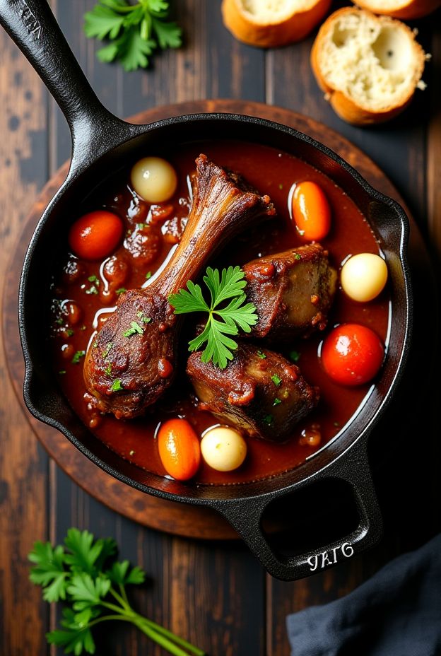 Savory Classic Oxtail Stew with fall-off-the-bone meat and rich tomato gravy, perfect for cozy gatherings.